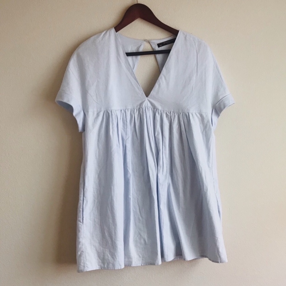 ZARA 💙 Baby Blue Romper/Playsuit/Minidress